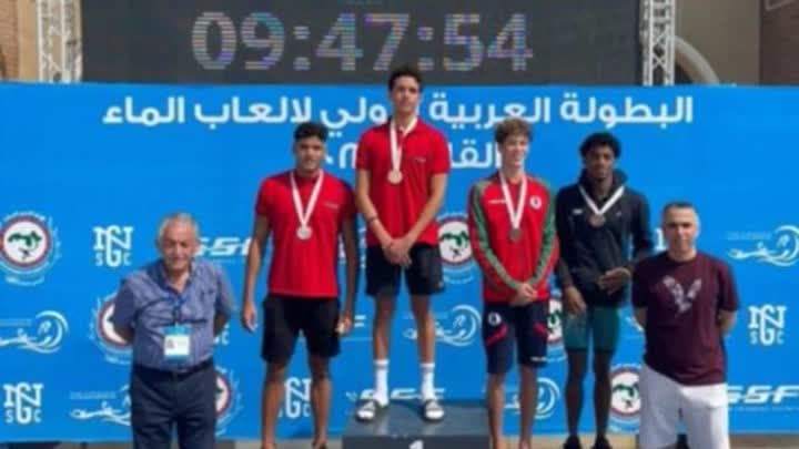 غالب يضيف برونزية إماراتية في البطولة العربية للسباحة