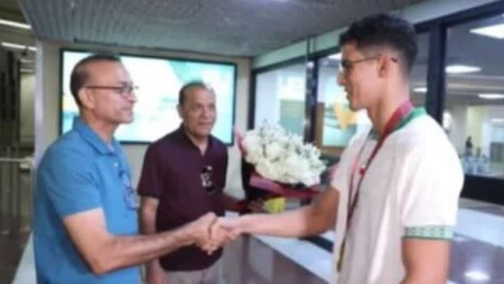 الأولمبية العراقية تحتفي بالملاكم يوسف الماجدي