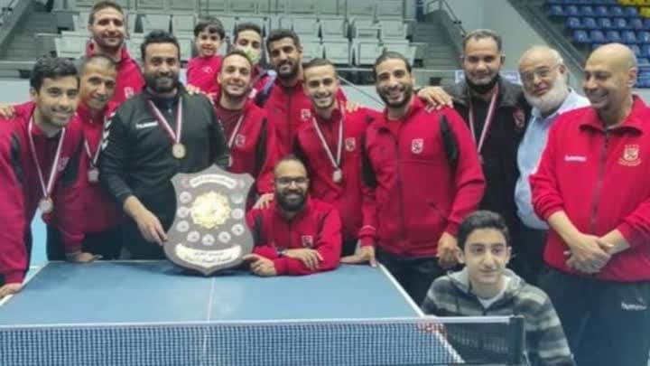 الأهلي بطلا لدوري تنس الطاولة