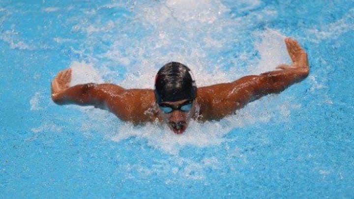 خطأ فني يلغي نتيجة السباح البحريني عبد الله عيسى