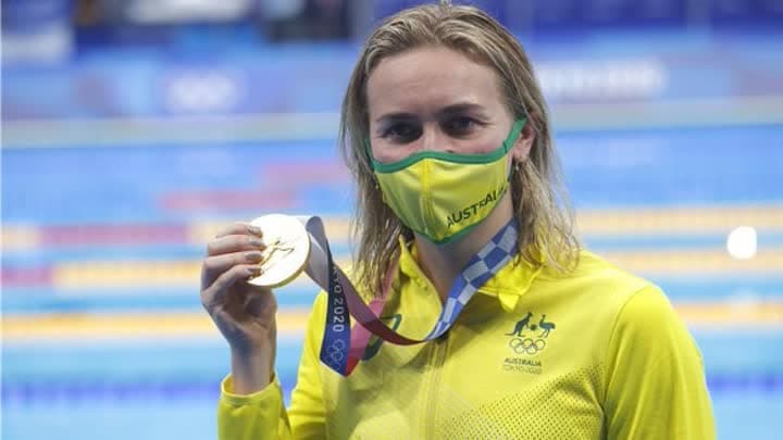 بالصور: السباحة الأسترالية تيتموس تحصد ذهبيتها الثانية