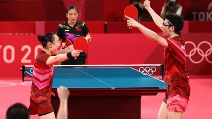 اليابان تكسر الاحتكار الصيني لذهبية زوجي المختلط في تنس الطاولة