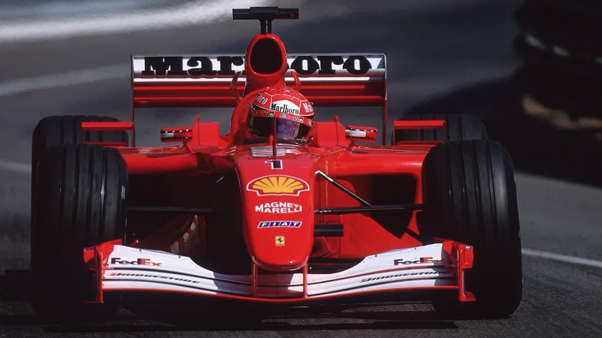 قاد مايكل شوماخر سيارة F2001 في فوزه الأخير بجائزة موناكو الكبرى