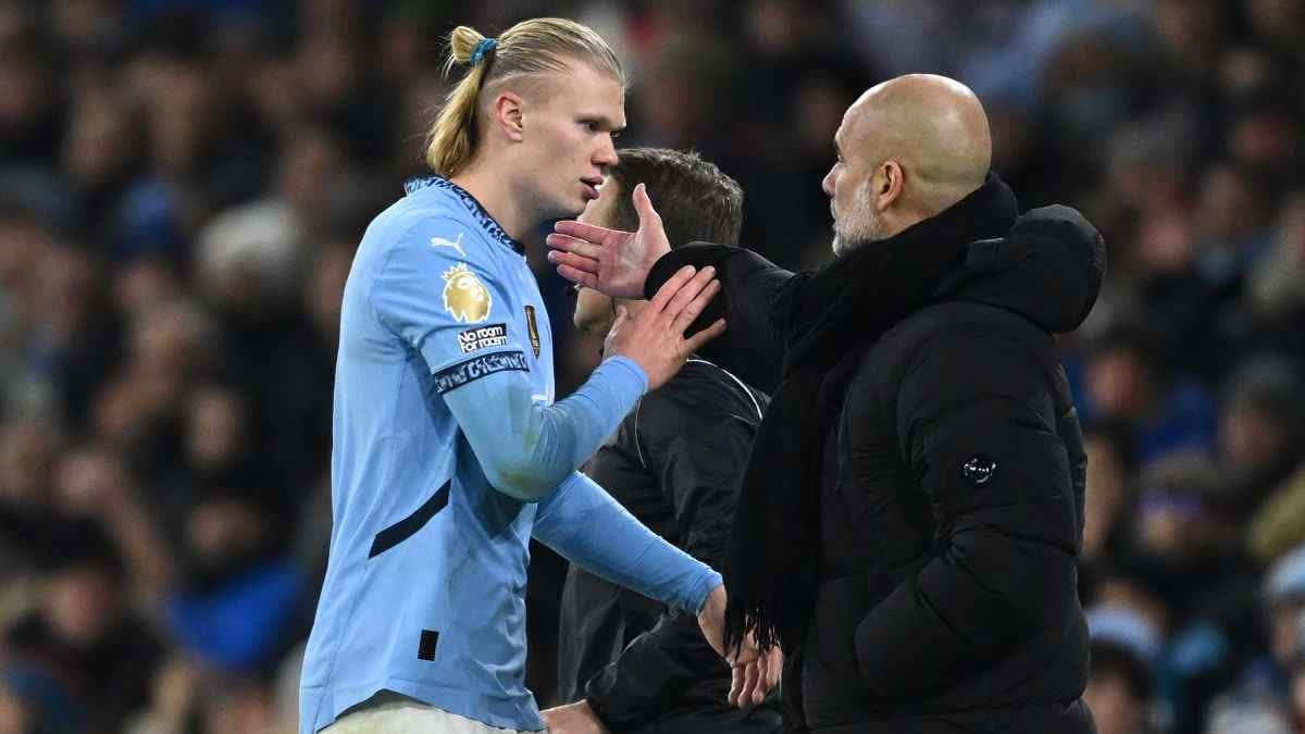 غوارديولا وإيرلينغ هالاند