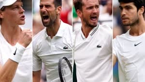 ميدفيديف والكاراز وديوكوفيتش وسينر