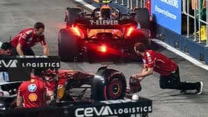 الاصطدام بين تشارلز لوكلير من فيراري ولاندو نوريس من مكلارين