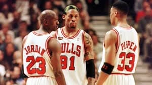 مايكل جوردان، مع سكوتي بيبن ودينيس رودمان