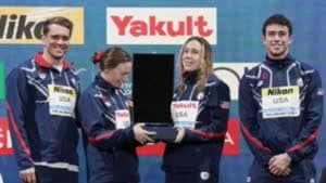 بالصور: أمريكا تتوج بلقب مونديال السباحة في أبو ظبي