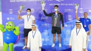 3 ميداليات إماراتية في أول أيام البطولة العربية للسباحة