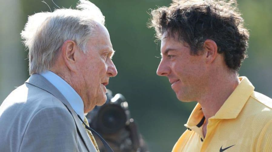 صورة لجاك نيكلاوس مع روري ماكلروي في بطولة ميموريال في عام 2023