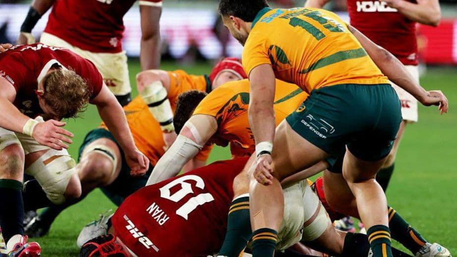 من مباراة استراليا والأسود